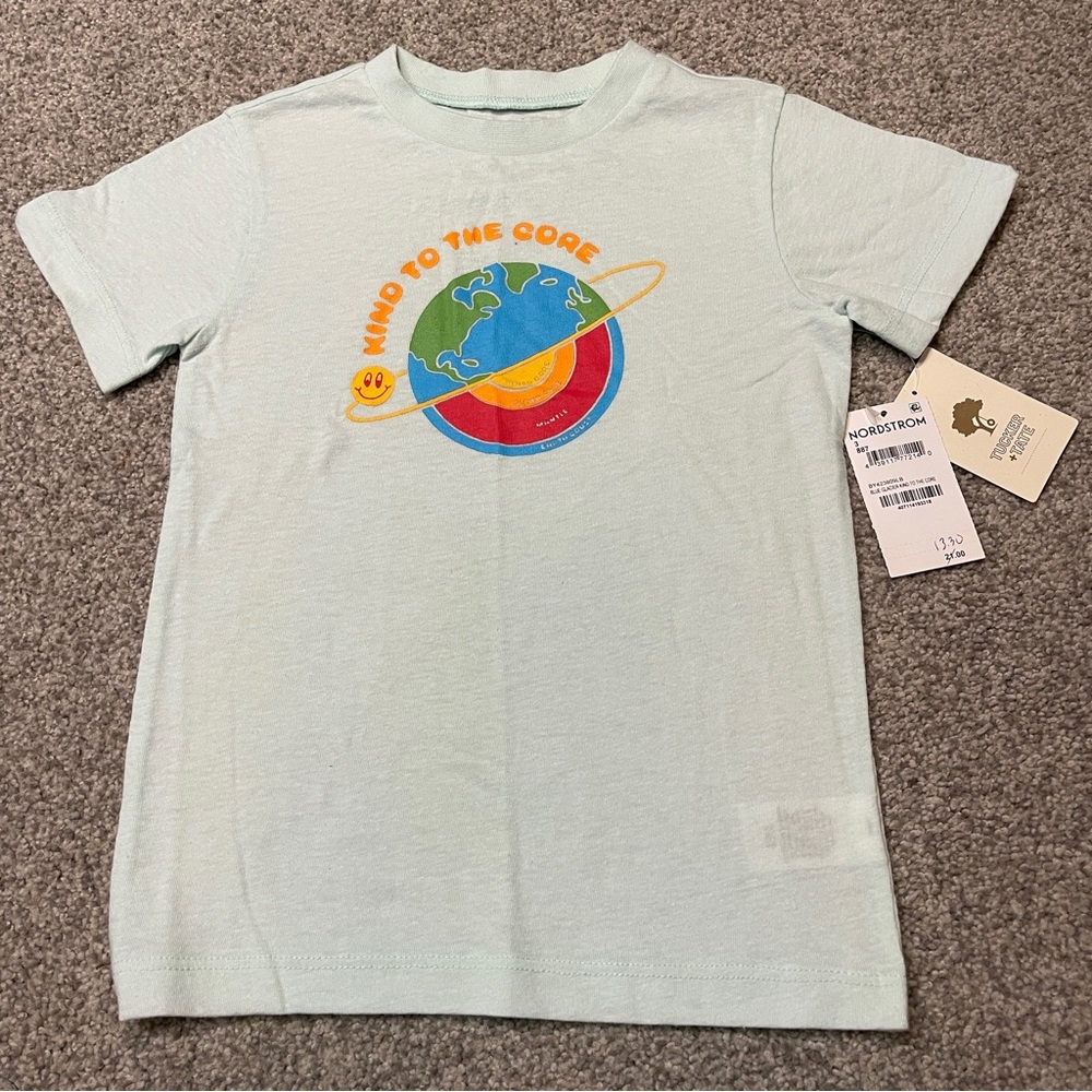 Tucker + Tate Mint Graphic Planet Mind to the Core Tee